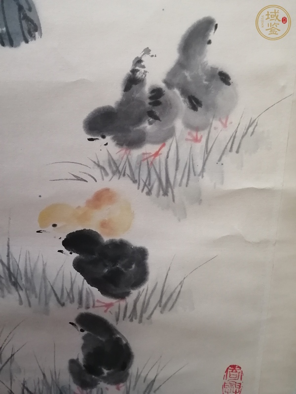 古玩字畫黃葉村款寫意花鳥真品鑒賞圖