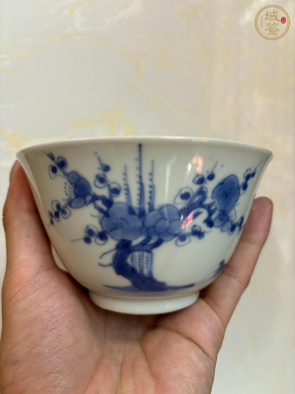 古玩陶瓷歲寒三友青花杯真品鑒賞圖