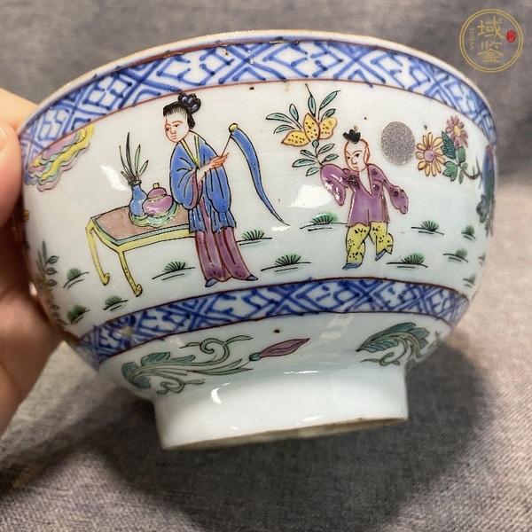 古玩陶瓷青花彩繪碗真品鑒賞圖