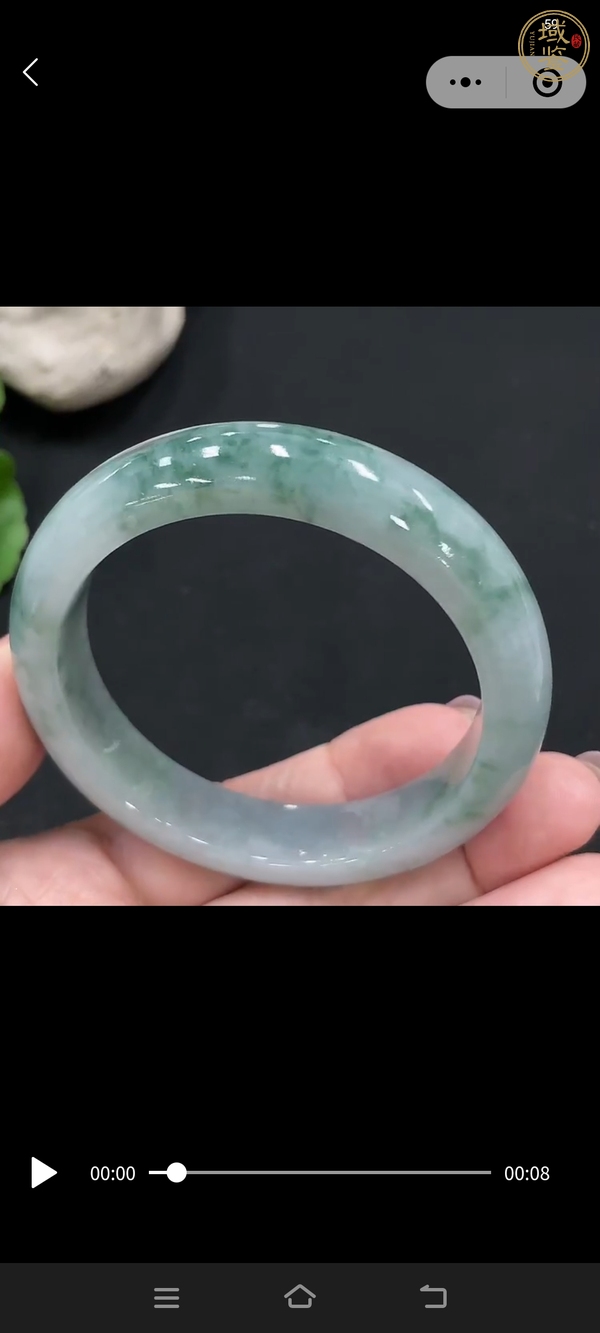 古玩玉器翡翠手鐲真品鑒賞圖