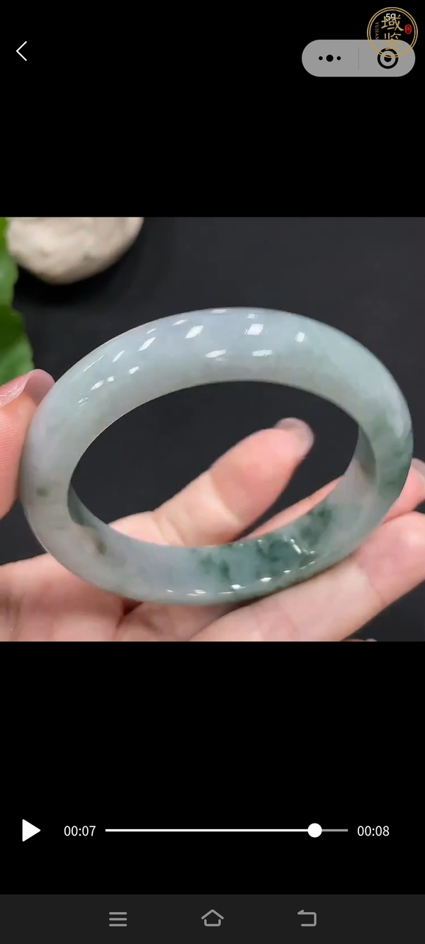 古玩玉器翡翠手鐲真品鑒賞圖