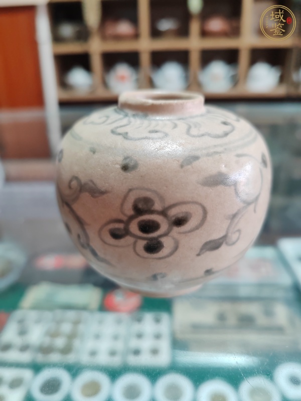 古玩陶瓷安南窯青花水盂真品鑒賞圖