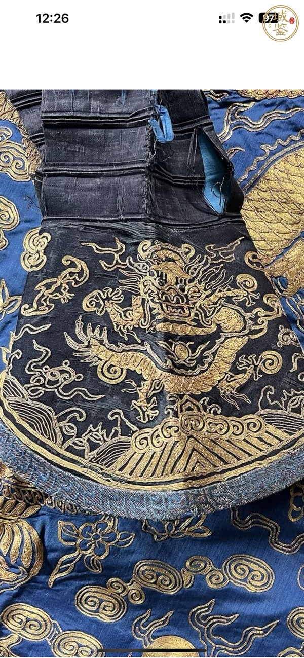 古玩雜項(xiàng)盤金繡龍袍真品鑒賞圖