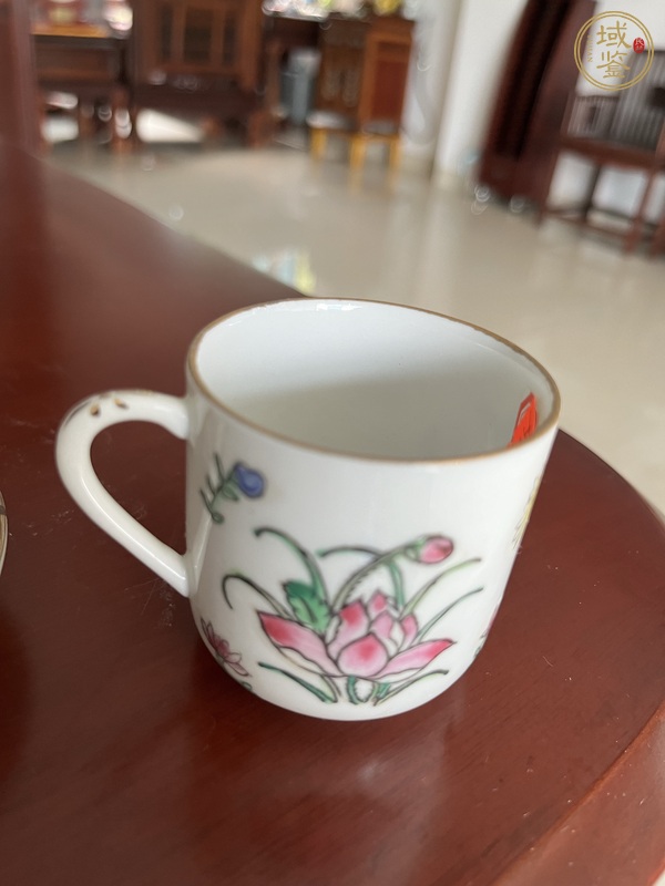 古玩陶瓷廣彩杯碟真品鑒賞圖