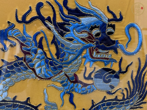 古玩雜項(xiàng)民國(guó)·龍紋刺繡真品鑒賞圖