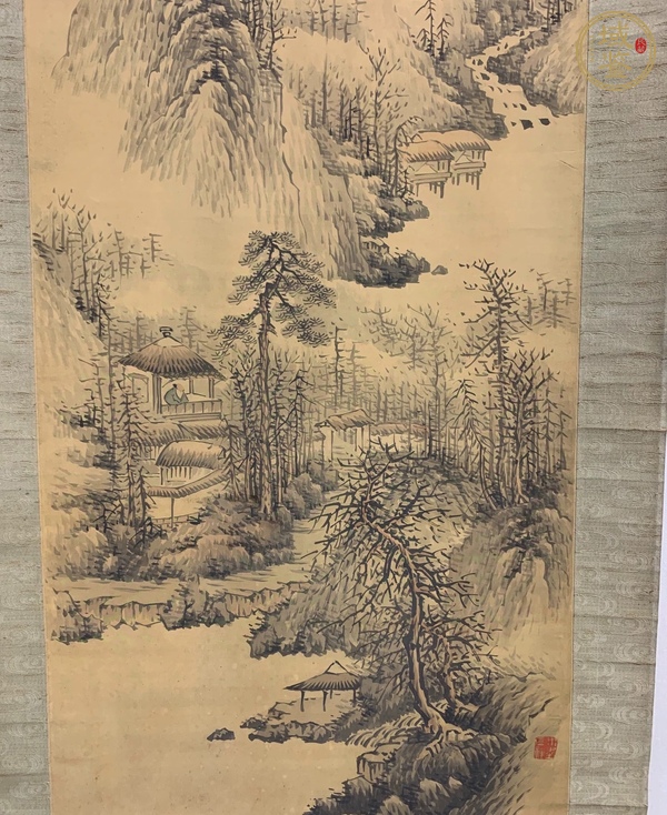 古玩字畫雪莊山水真品鑒賞圖