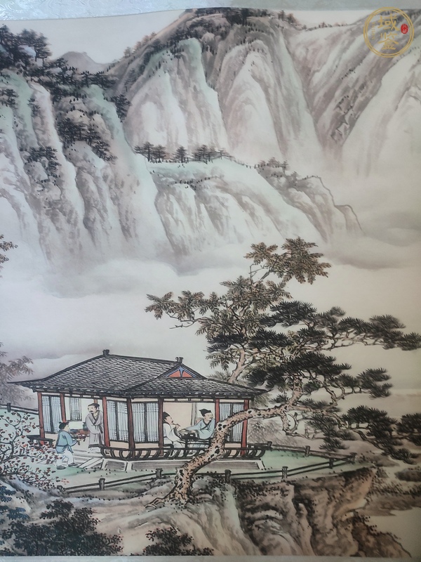 古玩字畫品茗論道真品鑒賞圖