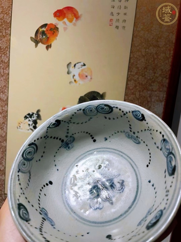 古玩陶瓷青花錢幣紋撇口碗真品鑒賞圖