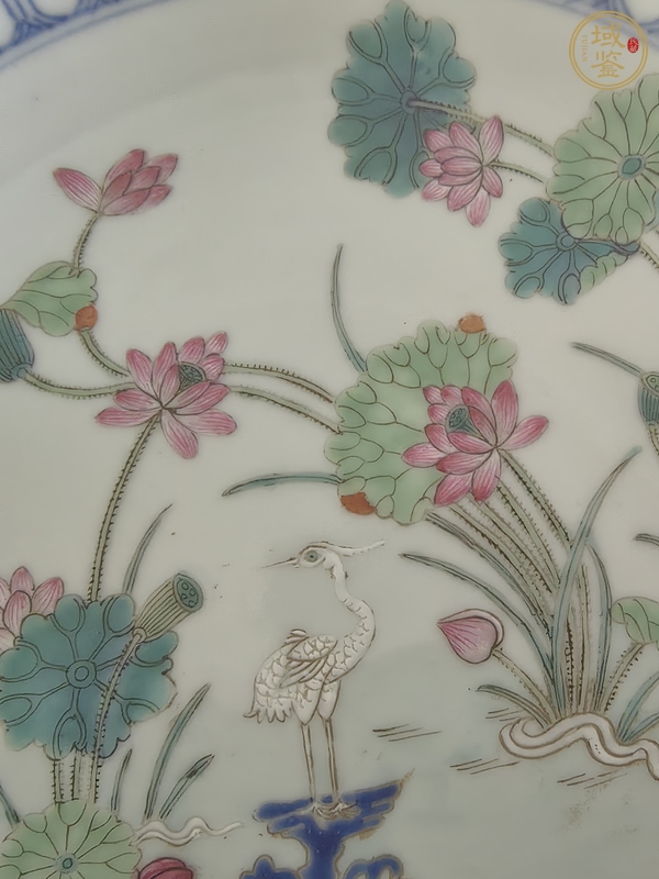 古玩陶瓷青花粉彩盤真品鑒賞圖