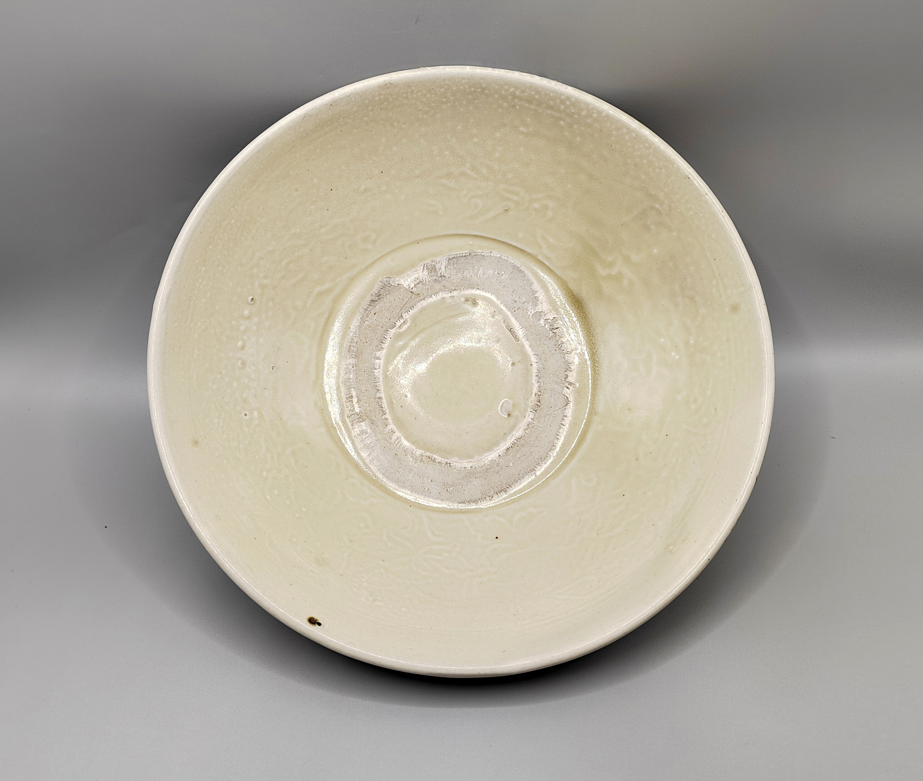 【メール便不可】 金富士】値下げ中 中国定窯白釉印花碗 径21.5cm 検/高麗汝窯汝 その他