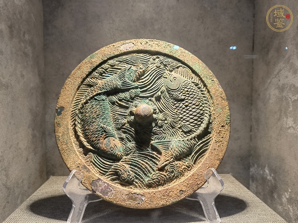 古玩銅器雙魚鏡真品鑒賞圖