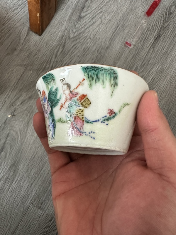 古玩陶瓷粉彩馬蹄杯拍賣，當前價格10000元