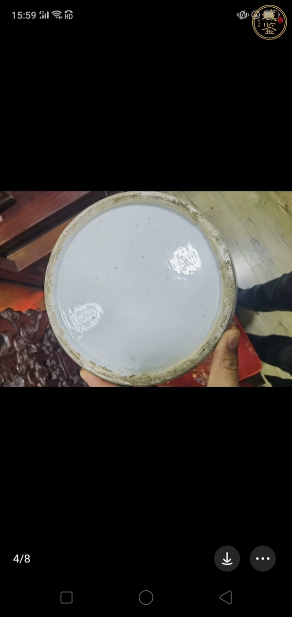 古玩陶瓷青花山水人物紋瓶真品鑒賞圖