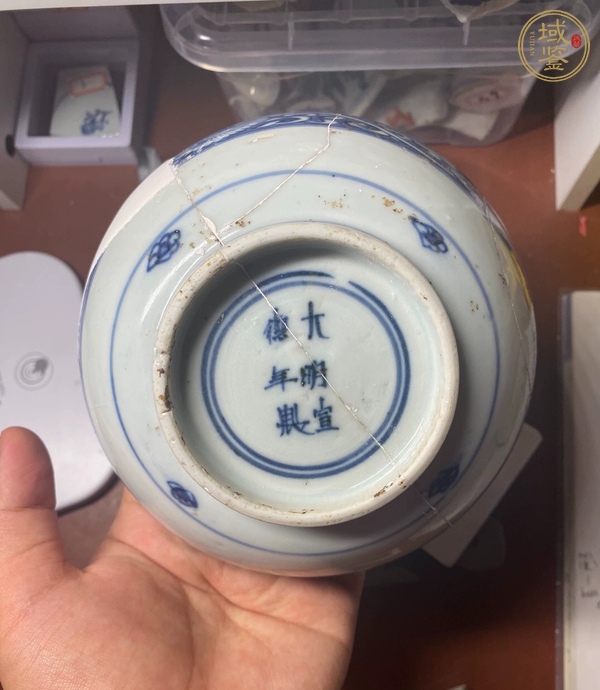 古玩陶瓷晚明青花碗真品鑒賞圖