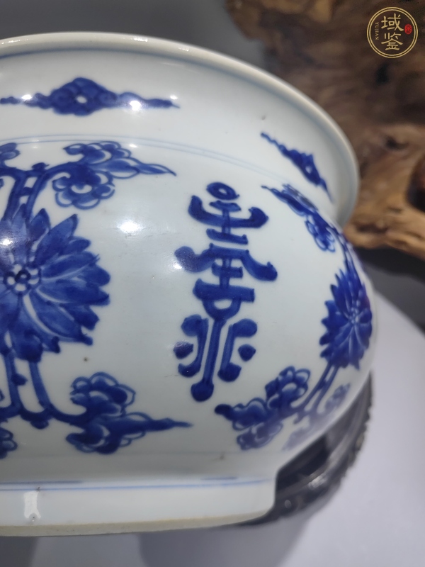 古玩陶瓷康熙花牽壽爐真品鑒賞圖