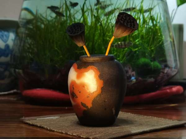 古玩玉器保山原礦南紅平安花瓶拍賣,當(dāng)前價格518元