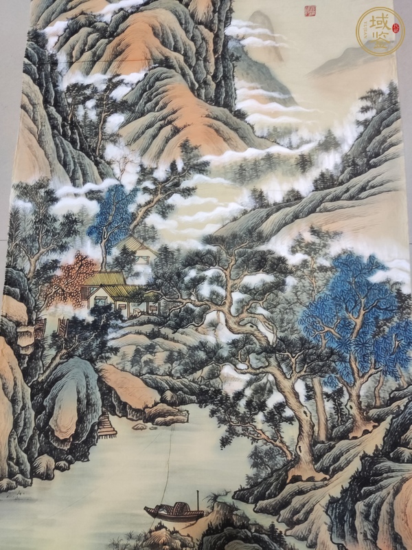 古玩字畫江岸松居真品鑒賞圖