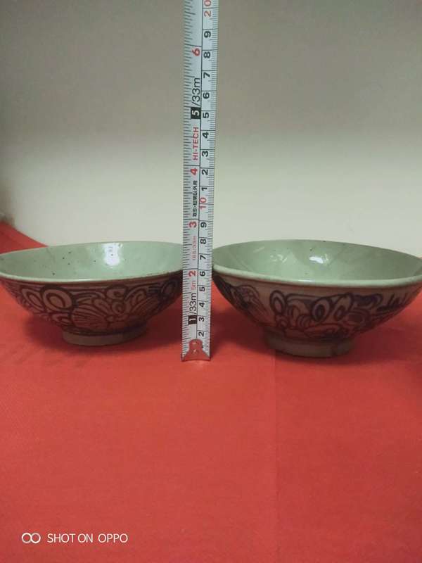古玩陶瓷青花喜字紋碗拍賣,當前價格98元