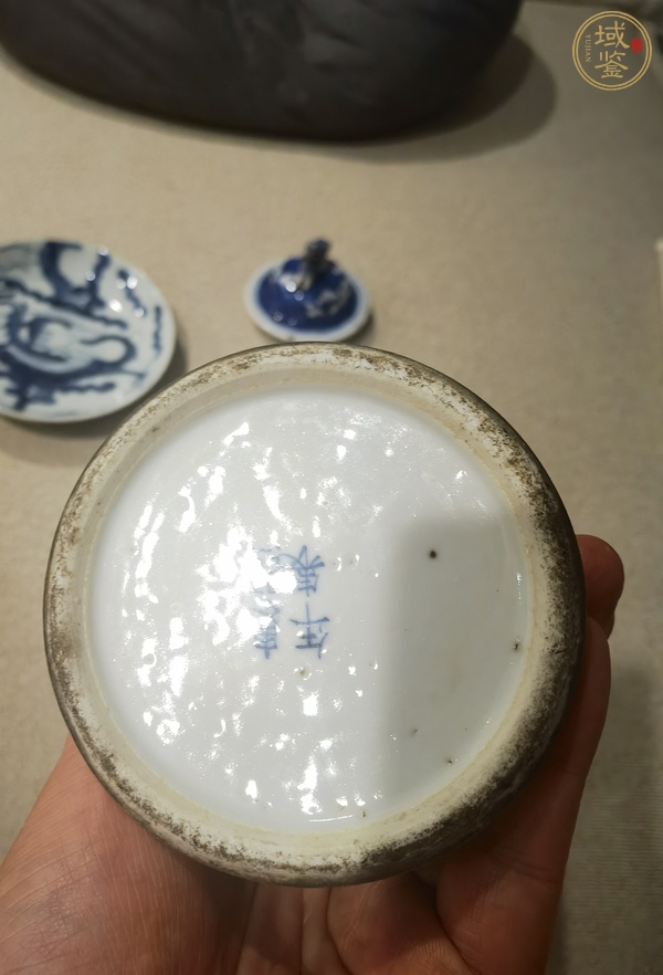 古玩陶瓷清光緒青花冰梅紋瓶真品鑒賞圖