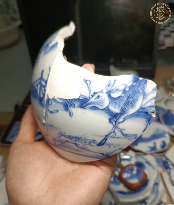 古玩陶瓷青花鹿紋標本真品鑒賞圖