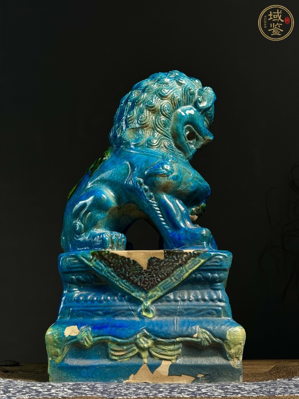 古玩陶瓷法華彩獅子真品鑒賞圖