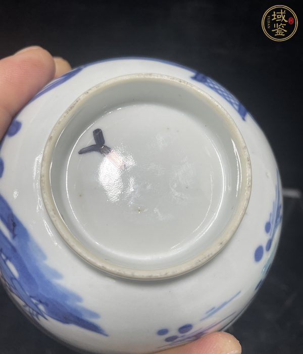 古玩陶瓷青花山水紋杯真品鑒賞圖