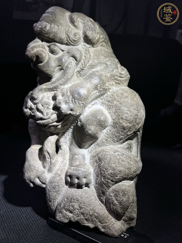 古玩雜項青石獅子真品鑒賞圖