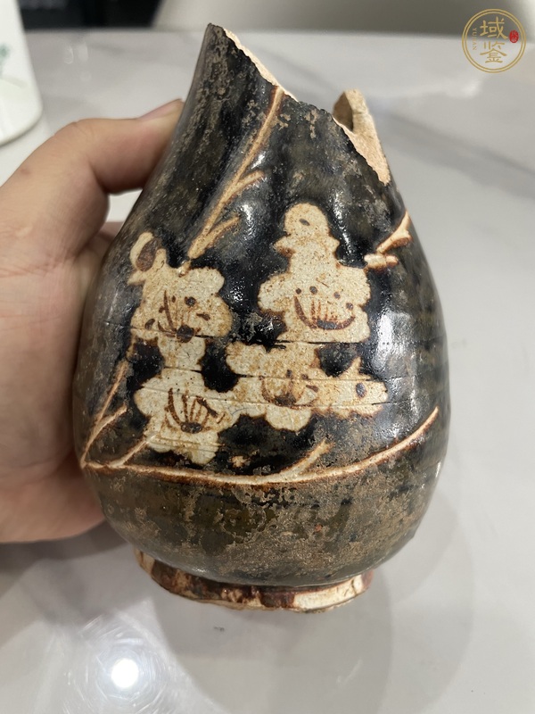 古玩陶瓷吉州窯刻繪花卉紋標(biāo)本真品鑒賞圖