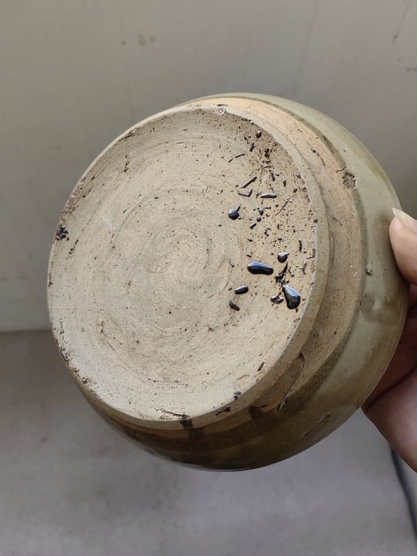 古玩陶瓷磁州窯白地黑花盤拍賣,當(dāng)前價(jià)格680元