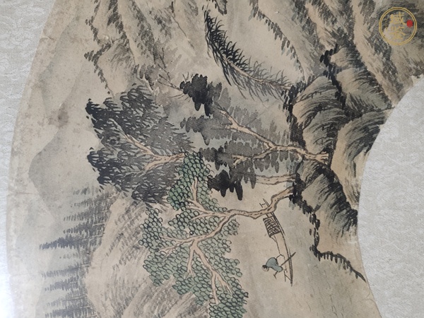 古玩字畫(huà)山水畫(huà)扇面真品鑒賞圖