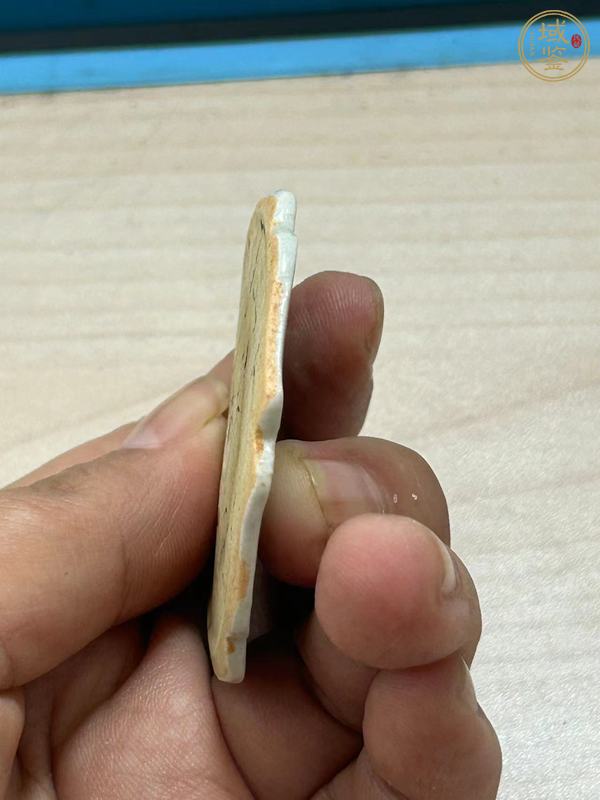 古玩陶瓷青白釉花口鎮(zhèn)紙真品鑒賞圖