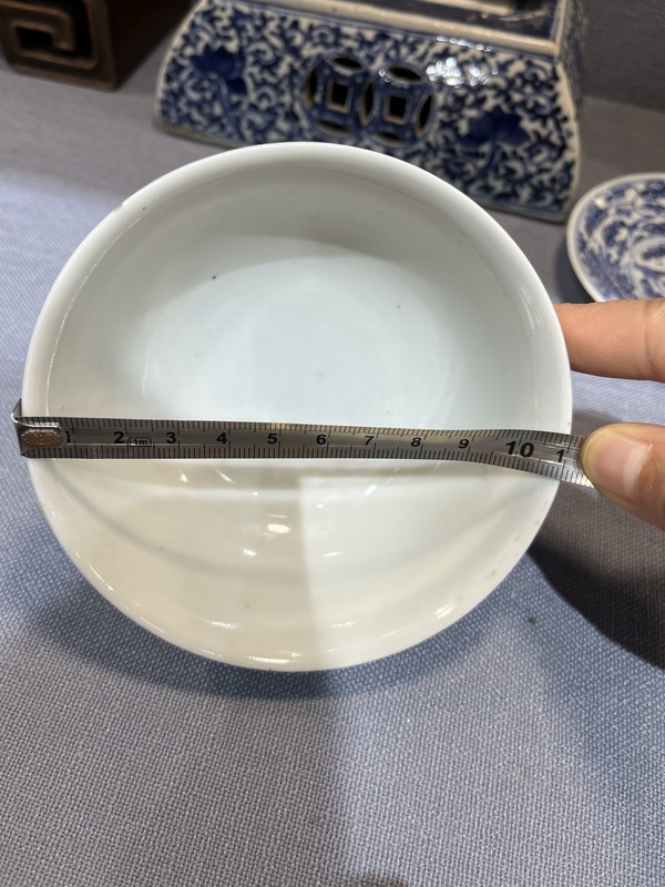 古玩陶瓷青花夔龍紋茶碗拍賣，當前價格5500元