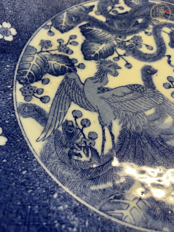 古玩陶瓷青花雙鳳紋花口盤真品鑒賞圖