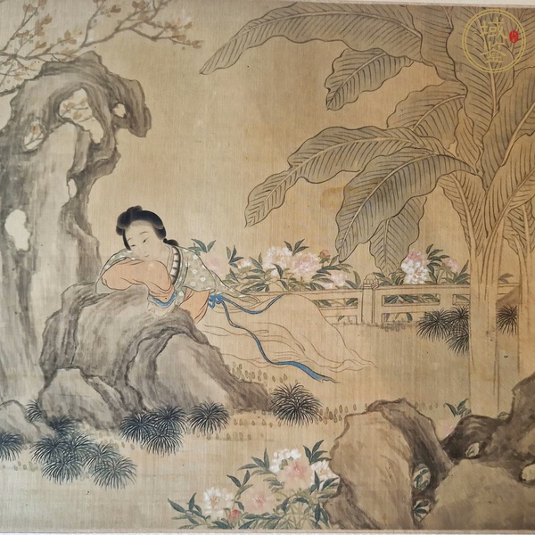 古玩字畫醉眠芍藥真品鑒賞圖