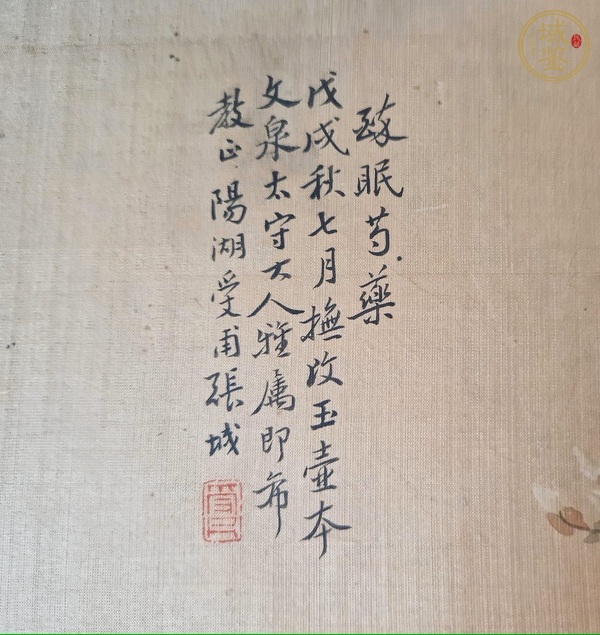 古玩字畫醉眠芍藥真品鑒賞圖