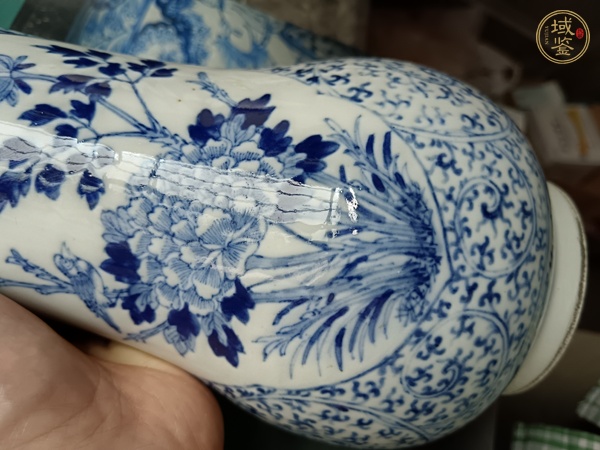 古玩陶瓷青花花鳥紋瓶一對(duì)真品鑒賞圖