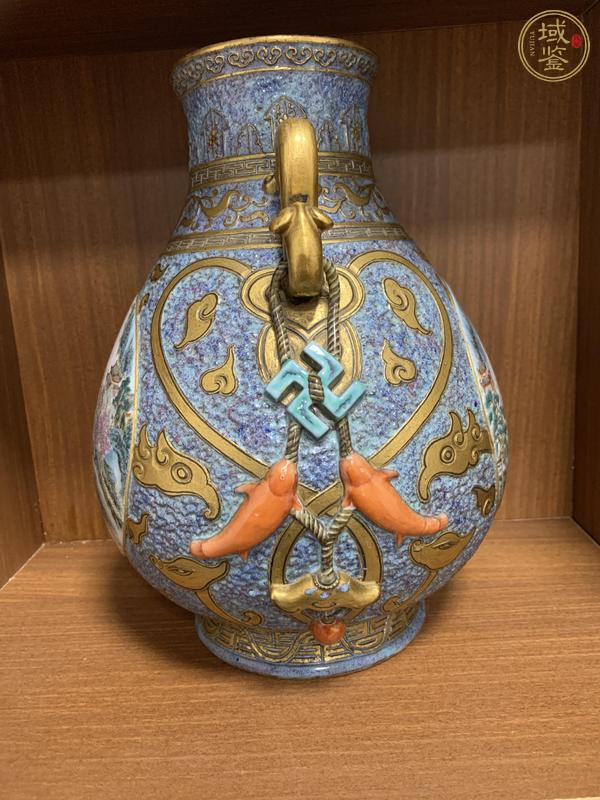 古玩陶瓷山水紋尊真品鑒賞圖