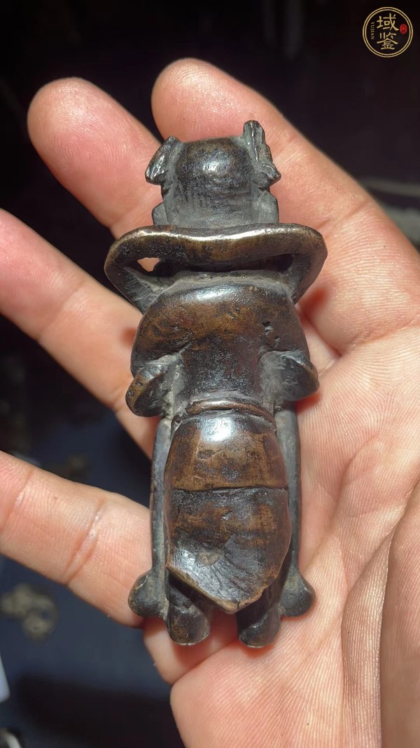 古玩銅器童子真品鑒賞圖