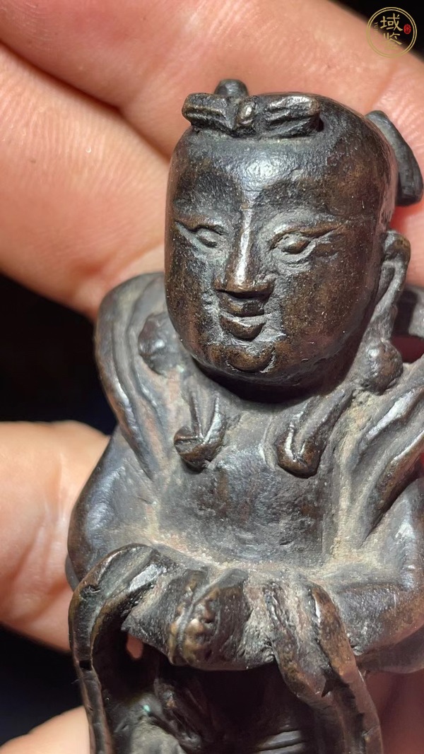 古玩銅器童子真品鑒賞圖