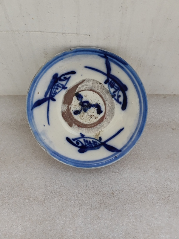 古玩陶瓷青花三魚紋碗拍賣,當前價格398元