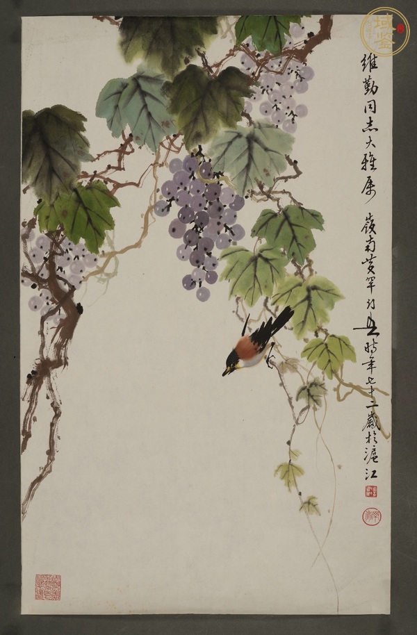 古玩字畫(huà)黃幻吾花鳥(niǎo)真品鑒賞圖