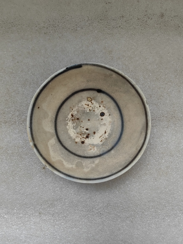 古玩陶瓷青花線條紋茶碗拍賣,當(dāng)前價(jià)格398元