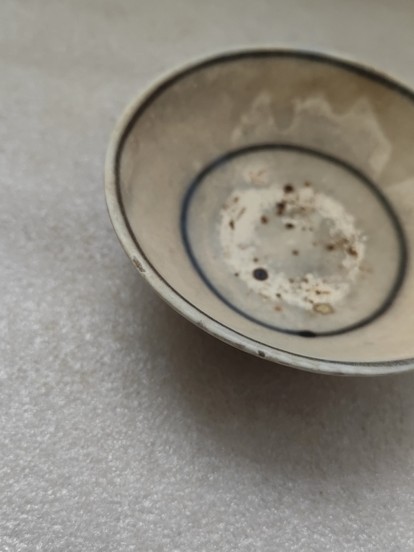 古玩陶瓷青花線條紋茶碗拍賣,當(dāng)前價(jià)格398元