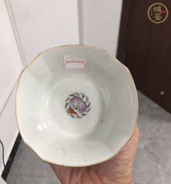 古玩陶瓷粉彩四愛圖茶碗真品鑒賞圖