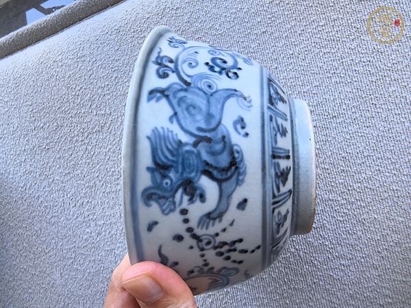 古玩陶瓷青花葵龍碗真品鑒賞圖