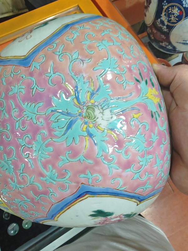古玩陶瓷粉彩蓋罐真品鑒賞圖