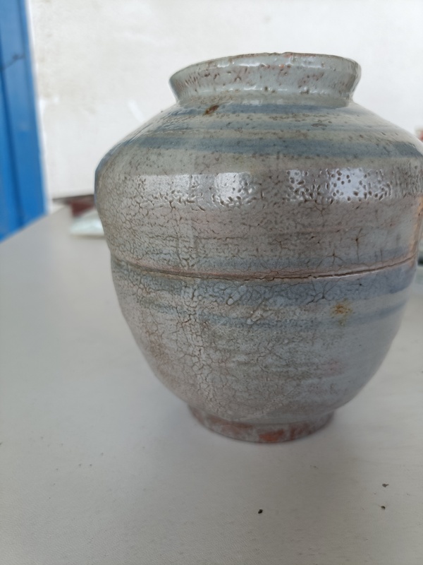 古玩陶瓷明晚.青花線條紋蓋罐拍賣,當(dāng)前價(jià)格198元