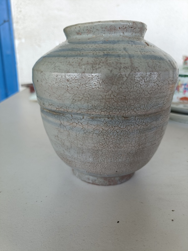 古玩陶瓷明晚.青花線條紋蓋罐拍賣,當(dāng)前價(jià)格198元