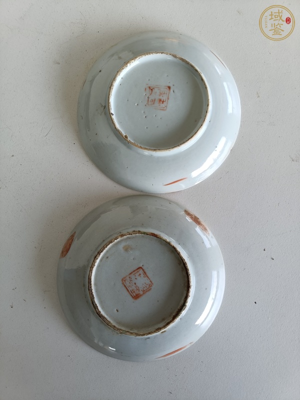 古玩陶瓷粉彩福在眼前圖盤真品鑒賞圖