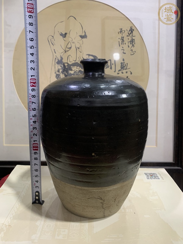 古玩陶瓷耀州窯黑釉梅瓶真品鑒賞圖